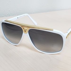 Louis Vuitton White Evidence Sunglasses